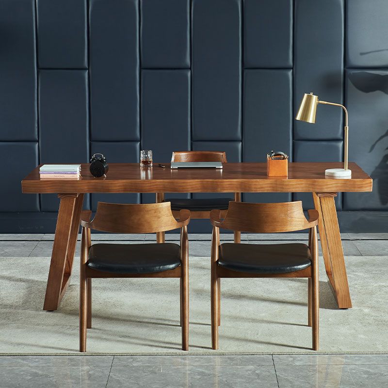 Solid Wood Rectangular Writing Desk Sled Base 29.53-inch Tall Office Desk Clearhalo 'furn' 'furn_office_desk' 'Furniture' 'Office Desks' 'Office Furniture' 'office_desk' 1200x1200_92b0b8fe-481a-4c62-8601-c9fdebe0fa32