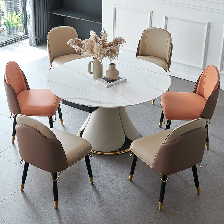 Scandinavian Style Leather Dining Chairs Armless Solid Back Chair for Kitchen Clearhalo ' kitchen&dining_furn' 'Dining Chairs' 'Dining Tables & Seating' 'dining_chair' 'furn' 'furn_dining_chair' 'Furniture' 'furniture_dining_chair' 'Kitchen & Dining Furniture' 'kitchen' 1200x1200_92b1fa3c-9635-4797-8fdd-8f4a3846db1a