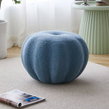 Modern Pouf Ottoman Velvet Upholstered Solid Color Pumpkin Shape Ottoman Clearhalo 'furn' 'furn_ottomans_poufs' 'Furniture' 'Living Room Furniture' 'Ottomans & Poufs' 'ottomans_poufs' 1200x1200_92b242c8-6866-45cc-8fed-e4477b5337fa
