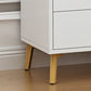 Cómoda de almacenamiento vertical de madera de ingeniería Glam, cómoda para dormitorio con cajones