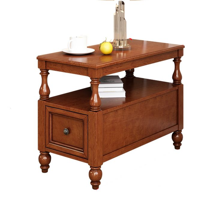 4 Legs Side Table Modern Wood Gold 2-Drawer Side End Snack Table Clearhalo 'Coffee & Accent Tables' 'End & Side Tables' 'end_side_table' 'end_side_tables' 'furn' 'furn_end_side_tables' 'Furniture' 'furniture_end_side_table' 'Living Room Furniture' 1200x1200_92b32dba-b7ba-49c3-aa35-4ef769527de0