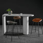Industrial White Pub Bar Table Wood Double Pedestal Bar Dining Table Fixed Table Clearhalo 'Bar Furniture' 'Bar Tables' 'bar_tables' 'furn' 'furn_bar_tables' 'Furniture' 'furniture_bar_tables' 'Kitchen & Dining Furniture' 1200x1200_92b33754-26af-4af9-8ee5-b73c576577d9