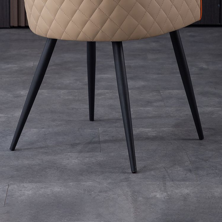 Contemporary Metal Dining Room Chairs Faux Leather Dining Chairs for Home Use Clearhalo ' kitchen&dining_furn' 'Dining Chairs' 'Dining Tables & Seating' 'dining_chair' 'furn' 'furn_dining_chair' 'Furniture' 'furniture_dining_chair' 'Kitchen & Dining Furniture' 'kitchen' 1200x1200_92b5a16a-fb05-46e4-85d5-6724bc16e021