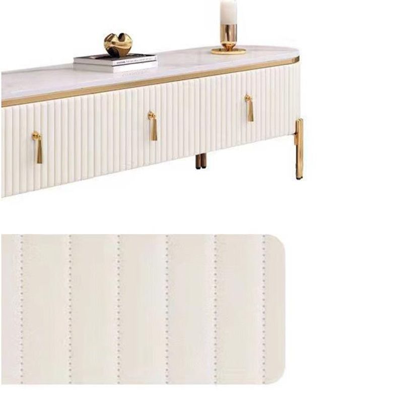 Glam White TV Stand Enclosed Storage TV Media Console with Drawers Clearhalo 'furn' 'furn_tv_stands_entertainment_centers' 'Furniture' 'Living Room Furniture' 'TV Stands & Entertainment Centers' 'TV Stands & Media Storage Furniture' 'tv_stands_entertainment_centers' 1200x1200_92b5a419-fc41-438b-88f8-e11a12b31095