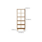 Modern Style Open Back Bookshelf Solid Wood Bookcase with Shelves