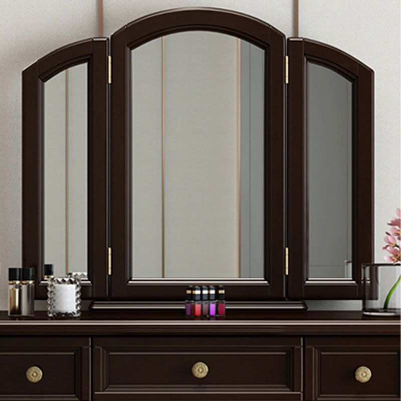 Traditional Solid Wood Vanity Makeup Table Set 3-Drawer Dressing Table Clearhalo 'Bedroom Furniture' 'furn' 'furn_makeup_vanities' 'Furniture' 'Makeup Vanities' 'makeup_vanities' 1200x1200_92b65565-a9f0-4569-8a1c-8aa57b3c79ad