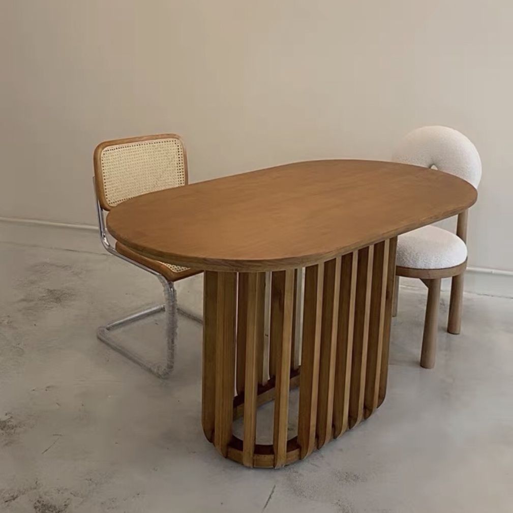 Solid Wood Dining Table Simplicity Pedestal Table for Dining Room Clearhalo ' dining_table' 'Dining Tables & Seating' 'Dining Tables' 'furn' 'furn_dining_table' 'Furniture' 'furniture_dining_table' 'Kitchen & Dining Furniture' 'kitchen&dining_furn' 'kitchen' 'kitchen_dining_table' 1200x1200_92b6c956-0ff3-456d-86ee-1a879e94a315