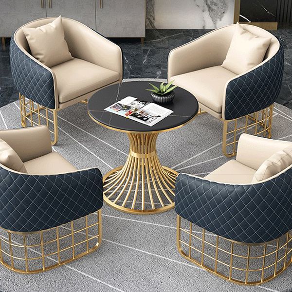 Contemporary Sintered Stone Kitchen Dining Table Round Standard Dining Table with Pedestal Base Clearhalo ' dining_table' 'Dining Tables & Seating' 'Dining Tables' 'furn' 'furn_dining_table' 'Furniture' 'furniture_dining_table' 'Kitchen & Dining Furniture' 'kitchen&dining_furn' 'kitchen' 'kitchen_dining_table' 1200x1200_92b7b51c-055a-46a8-a6a1-2dfd04c38aa5