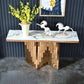Modern 31.5" Tall Console Table Abstract Base 1-shelf Accent Table