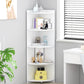 Modern Engineered Wood Bookshelf Corner Book Shelf for Living Room