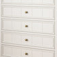 5 - Drawer Accent Chest 38.58" Tall Rubberwood Storage Cabinet