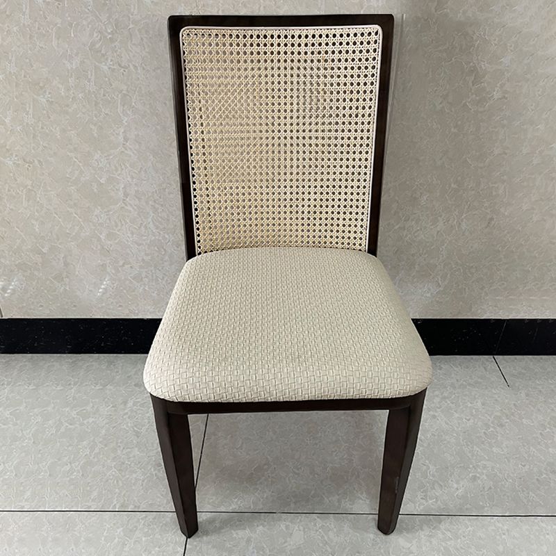 Traditional Style Dining Chair Armless Chairs with Wood Legs for Home