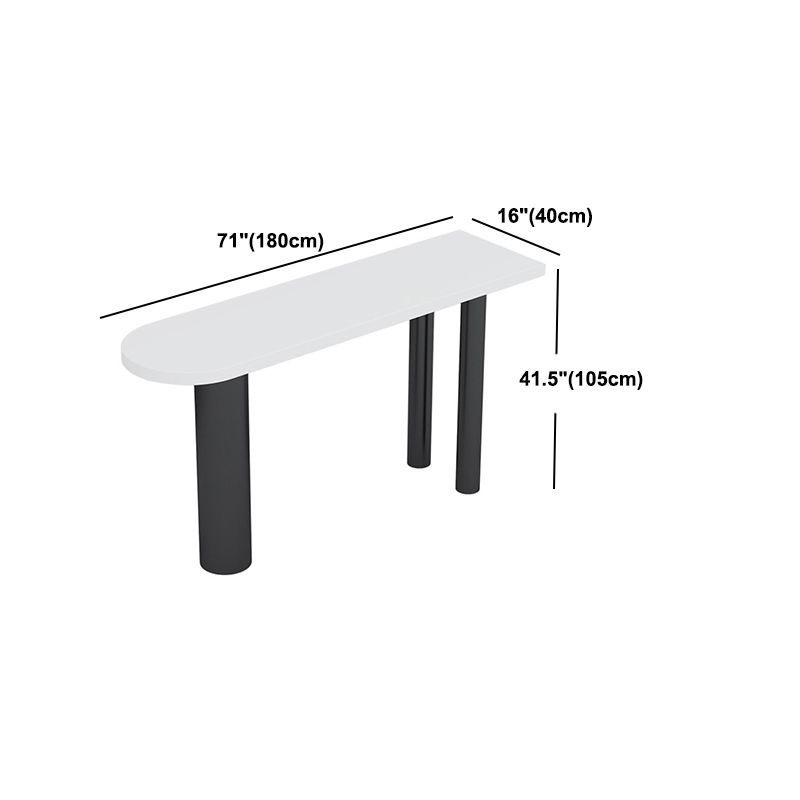 Stone Top Bar Dining Table Contemporary White Bar Dining Table with 3 Legs Clearhalo 'Bar Furniture' 'Bar Tables' 'bar_tables' 'furn' 'furn_bar_tables' 'Furniture' 'furniture_bar_tables' 'Kitchen & Dining Furniture' 1200x1200_92b97556-bbb7-4dc2-af68-b7aec5f51579