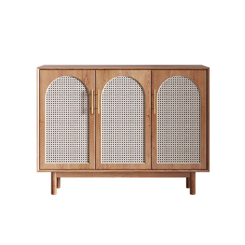 Modern Style Brown Wicker Sideboard Solid Wood Buffet Table for Dining Room Clearhalo 'buffet_sideboard' 'Buffets & Sideboards' 'furn' 'furn_buffet_sideboard' 'Furniture' 'Kitchen & Dining Furniture' 1200x1200_92b9a12d-58ed-4b58-83e9-1f352dd167c5