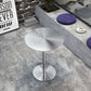 Mesa de comedor redonda de metal con altura de mostrador en mesa de mostrador industrial de acero