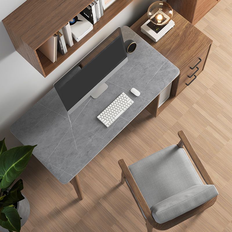 Escritorio de oficina de piedra contemporánea escritorio de madera para la oficina