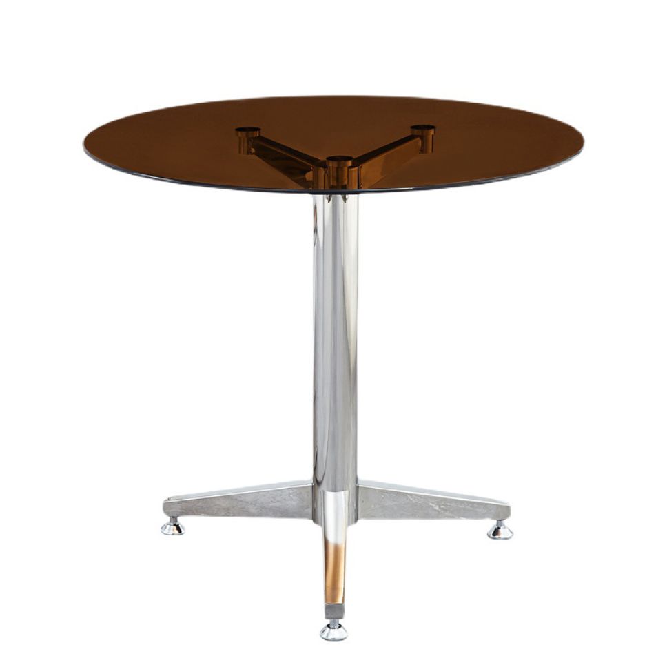 Glass Top Dining Table Modern Dining Table with Pedestal Base Clearhalo 'Dining Tables & Seating' 'Dining Tables' 'dining_table' 'Furniture' 'furniture_dining_table' 'Kitchen & Dining Furniture' 'kitchen' 'kitchen_dining_table' 1200x1200_92bbec44-7d83-42b1-9aec-03e3144b60f7