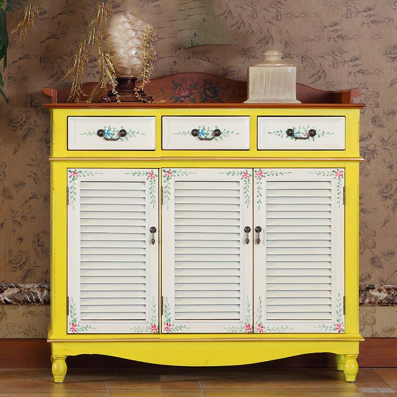 Industrial Rectangle Accent Cabinet with 6 Shelves Distressed Wood Cabinet Clearhalo 'Cabinets & Chests' 'cabinets_chests' 'furn' 'furn_cabinets_chests' 'Furniture' 'Living Room Furniture' 1200x1200_92bcf942-8b1f-4132-8f20-103cb2efd34e