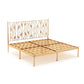 Marco de cama glamoroso metal marco rectangular cabecera de marco abierto cama estándar