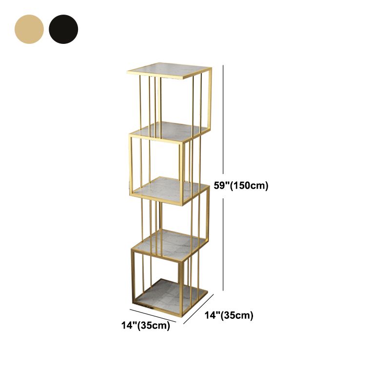 Modern Vertical Etagere Bookshelf Manufactured Wood Shelf Iron Frame Bookshelf Clearhalo 'Bookcases' 'furn' 'furn_bookcases' 'Furniture' 'furniture_bookcases' 'kitchen' 'kitchen_bookcases' 'Living Room Furniture' 'Office Furniture' 1200x1200_92bfbe5e-2fbd-4774-a988-73442cf3c8f4