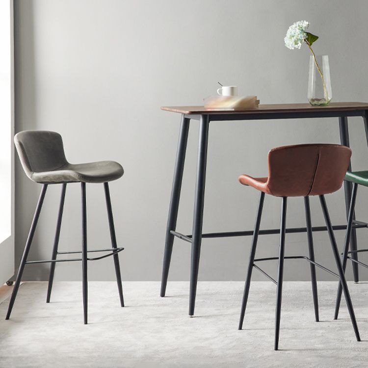 Metal Industrial Kitchen Dining Room Armless Stool Low Back Bar Stool Clearhalo 'Bar Furniture' 'Bar Stools' 'bar_stools' 'Furniture' 'furniture_bar_stools' 'Kitchen & Dining Furniture' 1200x1200_92c207d2-0872-480b-9c3f-ba432d1a9a64