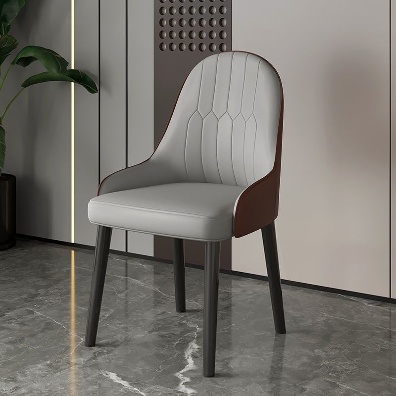 Faux Leather Dining Chair Parsons Home Dining Arm Side Chair Clearhalo 'Dining Chairs' 'Dining Tables & Seating' 'dining_chair' 'furn' 'furn_dining_chair' 'Furniture' 'Kitchen & Dining Furniture' 1200x1200_92c295a1-9fd9-4b59-a725-fb2940a8d3b6
