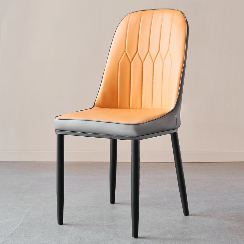 Contemporary Style Dining Chairs Metal Armless Side Parsons Chair for Kitchen Clearhalo ' kitchen&dining_furn' 'Dining Chairs' 'Dining Tables & Seating' 'dining_chair' 'furn' 'furn_dining_chair' 'Furniture' 'furniture_dining_chair' 'Kitchen & Dining Furniture' 'kitchen' 1200x1200_92c354ba-9005-4574-8935-07c5d0bb428c