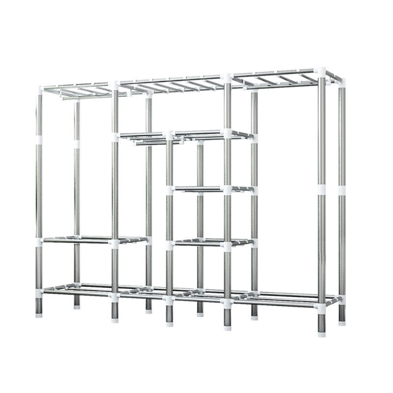 Guardaroba per la casa contemporanea armadio in acciaio in acciaio con scaffali