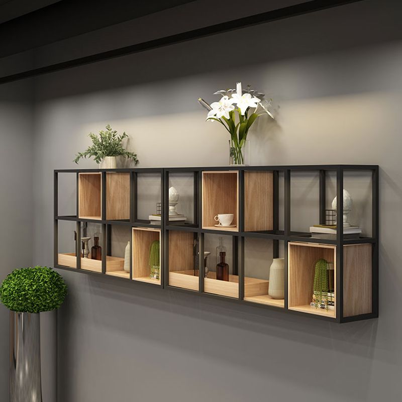 Wooden Wall Mounted Bookshelf Floating Industrial Bookcase with Shelves Clearhalo 'Bookcases' 'furn' 'furn_bookcases' 'Furniture' 'Office Furniture' 1200x1200_92c4af1e-0d71-410f-9d01-f74c29597d5b