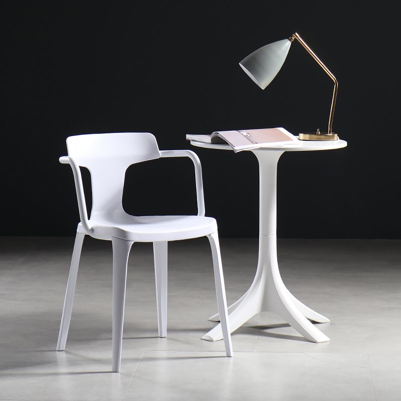 Contemporary Style Plastic Dining Chairs Dining Arm Side Chairs for Kitchen Clearhalo ' kitchen&dining_furn' 'Dining Chairs' 'Dining Tables & Seating' 'dining_chair' 'furn' 'furn_dining_chair' 'Furniture' 'furniture_dining_chair' 'Kitchen & Dining Furniture' 'kitchen' 1200x1200_92c5600f-06b6-4d18-93b2-5a3782894e4f