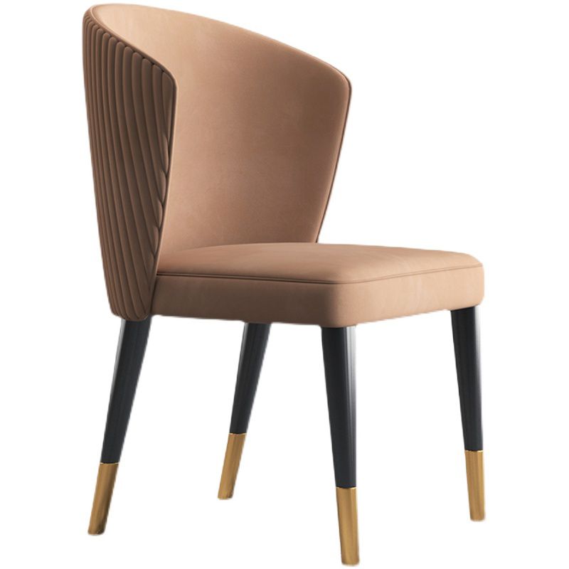Modern Dining Chairs Armless Dining Chair with Wooden Legs for Kitchen
