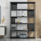 Modern Steel Bookcase Rectangular Shelves 71"H X 12" W Bookshelf for Office Clearhalo 'Bookcases' 'furn' 'furn_bookcases' 'Furniture' 'Office Furniture' 1200x1200_92c8a760-e9c1-4bf5-a0dd-14b328bc2e3a