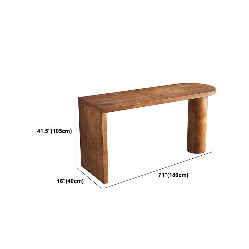 Irregular Shape Pine Wood Top Bar Table Modern Bar Table with Double Pedestal Clearhalo 'Bar Furniture' 'Bar Tables' 'bar_tables' 'furn' 'furn_bar_tables' 'Furniture' 'Kitchen & Dining Furniture' 1200x1200_92ca7724-676a-4908-972d-e6da6e1bff59