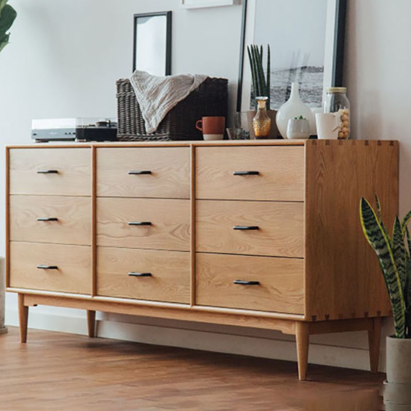 Modern Chest Rectangle Solid Wood 9 - Drawer Straight Legs Accent Chest Clearhalo 'Cabinets & Chests' 'cabinets_chests' 'furn' 'furn_cabinets_chests' 'Furniture' 'Living Room Furniture' 1200x1200_92cabd84-6537-44dd-987e-fe377732e7cf