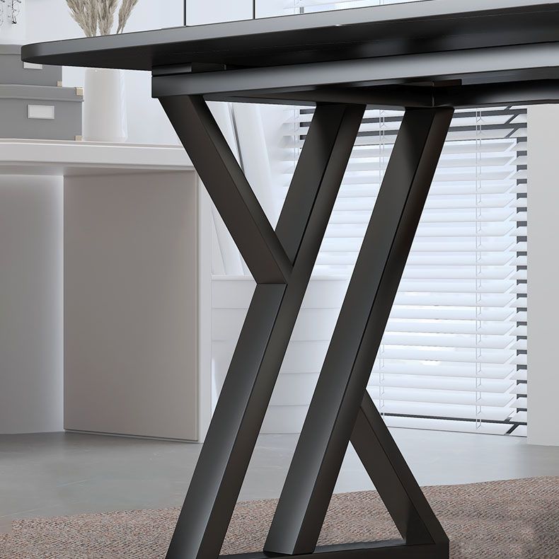 Industrial Style Task Desk Rectangular Shaped Office Desk in Grey/White/Black Clearhalo 'furn' 'furn_office_desk' 'Furniture' 'Office Desks' 'Office Furniture' 'office_desk' 1200x1200_92cacc43-f23c-40ce-bf8d-22bbff582ee3