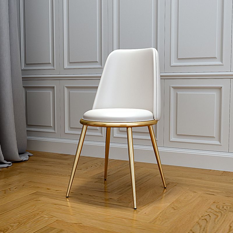 Upholstered Lounge Chair Armless Vanity Chair with Gold Tone Legs Clearhalo 'Accent Chairs' 'accent_chairs' 'Chairs & Seating' 'furn' 'furn_accent_chairs' 'Furniture' 'Living Room Furniture' 1200x1200_92cbbbe7-3037-4942-b605-3a938689e584