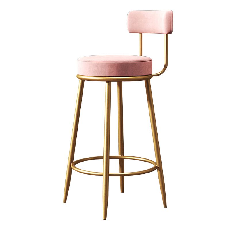 Nordic Glam Bar-stool Liftable Leather Counter Bar Stool with Metal Legs Clearhalo 'Bar Furniture' 'Bar Stools' 'bar_stools' 'Furniture' 'furniture_bar_stools' 'Kitchen & Dining Furniture' 1200x1200_92cc4565-2de2-4ffd-8053-de31d859b085