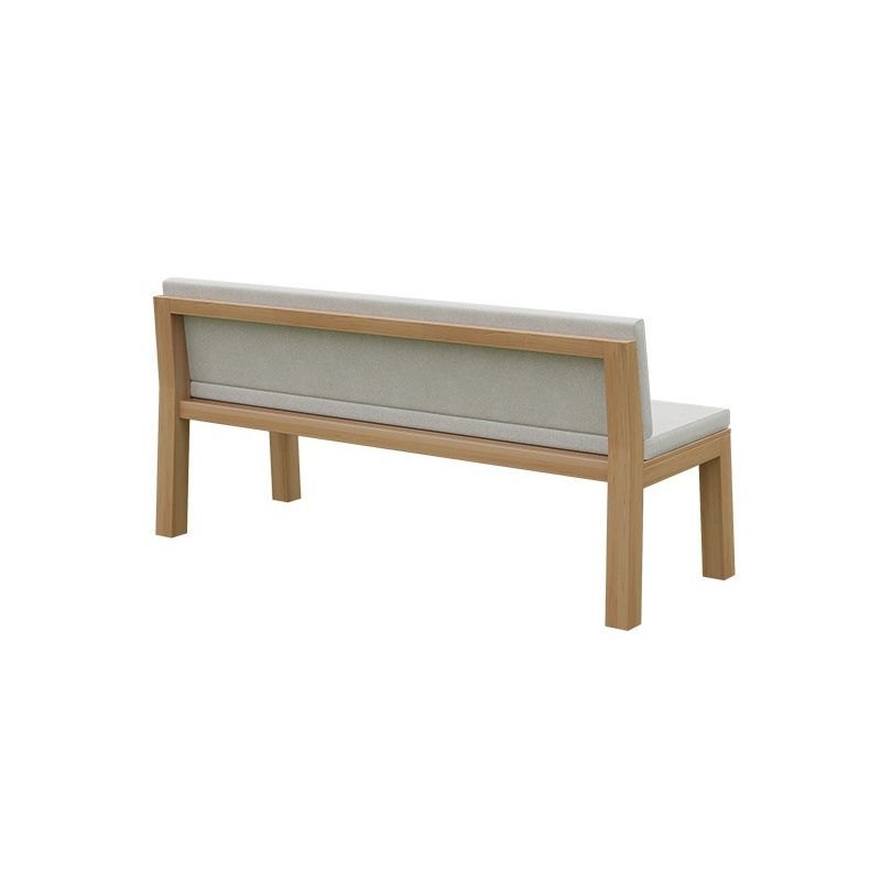 Testino in tessuto di divano moderno a braccia moderno con accenti in legno