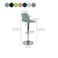 Industrial Backrest Armless Counter Stool Adjustable Iron Stool with Plastic Cushion
