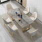 Glam Sintered Stone Dining Table Set 1/2/5/7 Pieces Dining Set for Home Use Clearhalo 'Dining Room Sets' 'Dining Tables & Seating' 'dining_room_set' 'furn' 'furn_dining_room_set' 'Furniture' 'furniture_dining_room_set' 'Kitchen & Dining Furniture' 1200x1200_92ce58f9-175d-4d99-90a2-1b2466b6d06c
