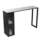 Moderne balktafel Stone Top Pub Tafel met plank voor woonkamer, alleen tafel