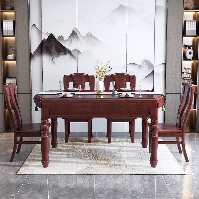 Traditional Oak Dining Table Extendable Dining Table for Kitchen Clearhalo 'Dining Tables & Seating' 'Dining Tables' 'dining_table' 'furn' 'furn_dining_table' 'Furniture' 'Kitchen & Dining Furniture' 1200x1200_92d13498-02ea-4b58-a04a-b7dede5269ab