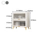 Sideboidale ingegnerizzato in stile Glam Porte in vetro in legno Sideboard per cucina