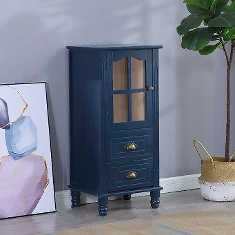 Contemporaneo 1 - porta 1 ripiana vetro in vetro con cassetto in legno massiccio