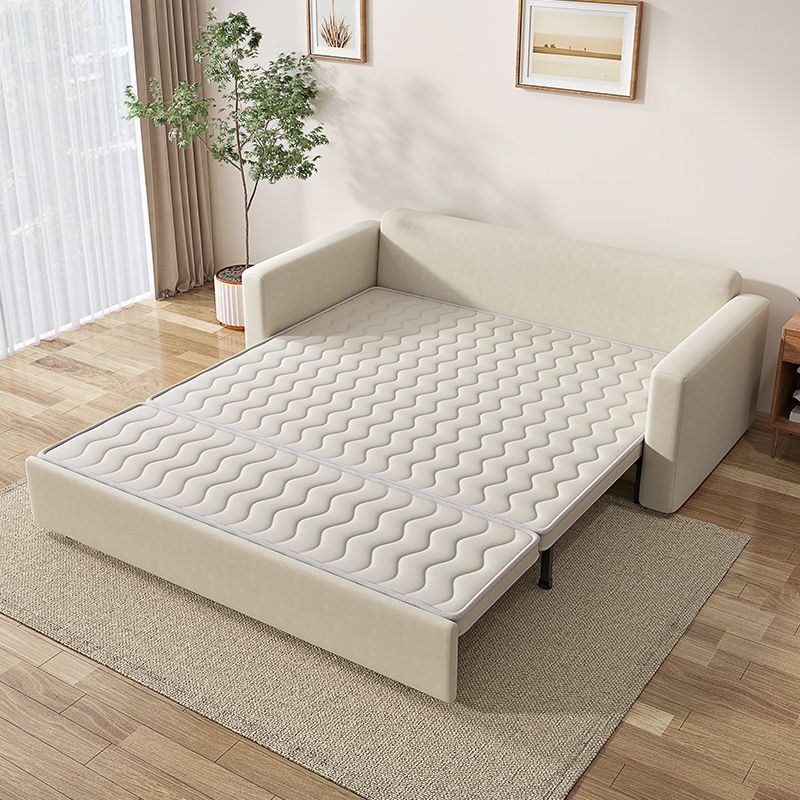 Beige Modern Loose Back Sofa Bed Standard Square Arm Sofa Bed Clearhalo 'furn' 'furn_sofas' 'Furniture' 'Living Room Furniture' 'Sofa' 'sofas' 1200x1200_92d38a35-38c3-4b1a-b091-ea7e4fe3d381