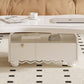 Slate Coffee Cocktail Table with Storage Drawers White Block Contemporary Clearhalo 'Coffee & Accent Tables' 'Coffee Tables' 'coffee_tables' 'furn' 'furn_coffee_tables' 'Furniture' 'Living Room Furniture' 1200x1200_92d3ecf4-5188-41f9-bacd-8dff01456d4e