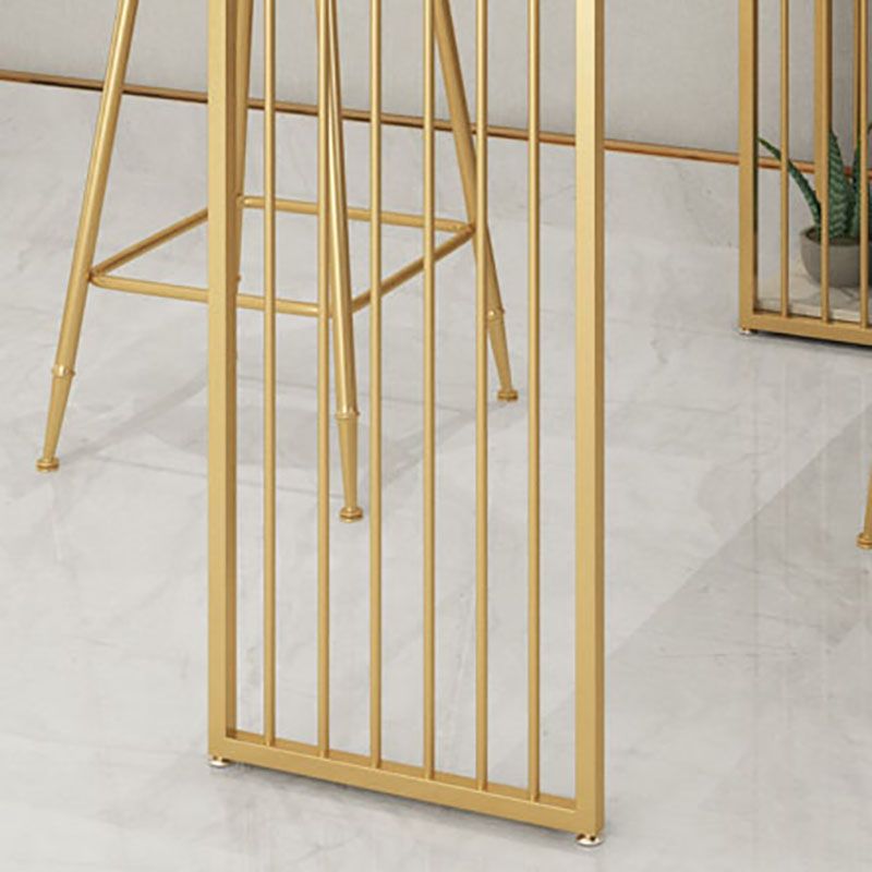 Glam Style Rectangle Counter Table Marble Top 42-inch Height Table for Dining Room Clearhalo 'Bar Furniture' 'Bar Tables' 'bar_tables' 'furn' 'furn_bar_tables' 'Furniture' 'furniture_bar_tables' 'Kitchen & Dining Furniture' 'kitchen&dining_furn' 'kitchen' 1200x1200_92d42a99-d584-40be-94a8-bd59198063ef