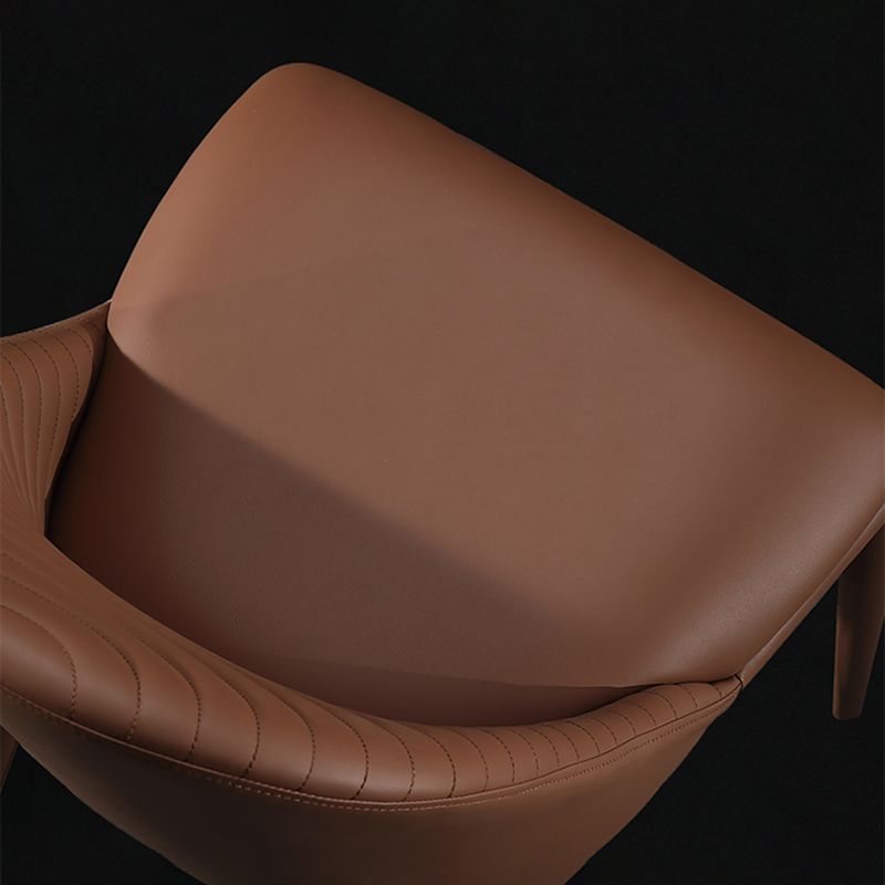 Parsons Side Chair Leather Metal Base Dining Chair for Dining Room Clearhalo 'Dining Chairs' 'Dining Tables & Seating' 'dining_chair' 'furn' 'furn_dining_chair' 'Furniture' 'Kitchen & Dining Furniture' 1200x1200_92d6745f-5424-4ac7-8862-66320d385c1f