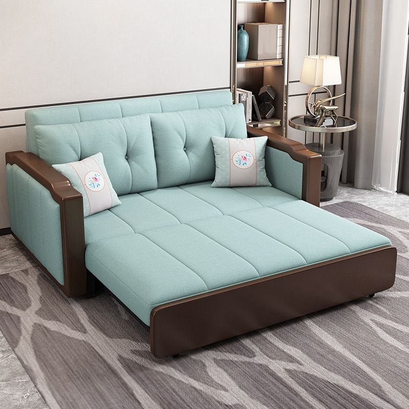 Contemporary Tufted Fabric Sofa Bed with Square Arms in Blue Clearhalo 'furn' 'furn_sofas' 'Furniture' 'Living Room Furniture' 'Sofa' 'sofas' 1200x1200_92d69cd9-b3b6-4ce7-a9da-9d3025f8bc3c
