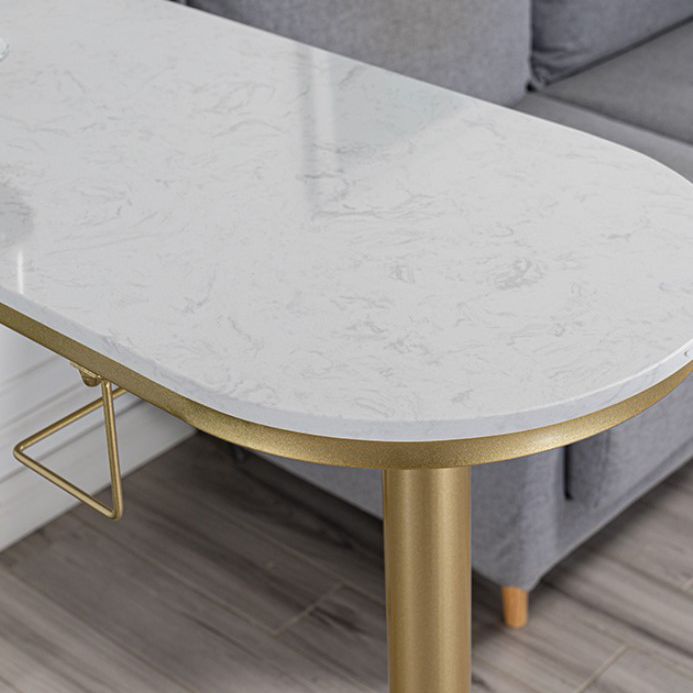 Modern Bar Table Artificial Marble Top 42-inch Height Pub Table for Dining Room Clearhalo 'Bar Furniture' 'Bar Tables' 'bar_tables' 'furn' 'furn_bar_tables' 'Furniture' 'furniture_bar_tables' 'Kitchen & Dining Furniture' 1200x1200_92d6cdaa-f760-43cf-8622-28aa6c94f963